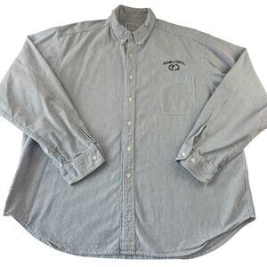 Bandit International Vintage Penn State PSU Pinstripe Button Down Shirt Men's XL